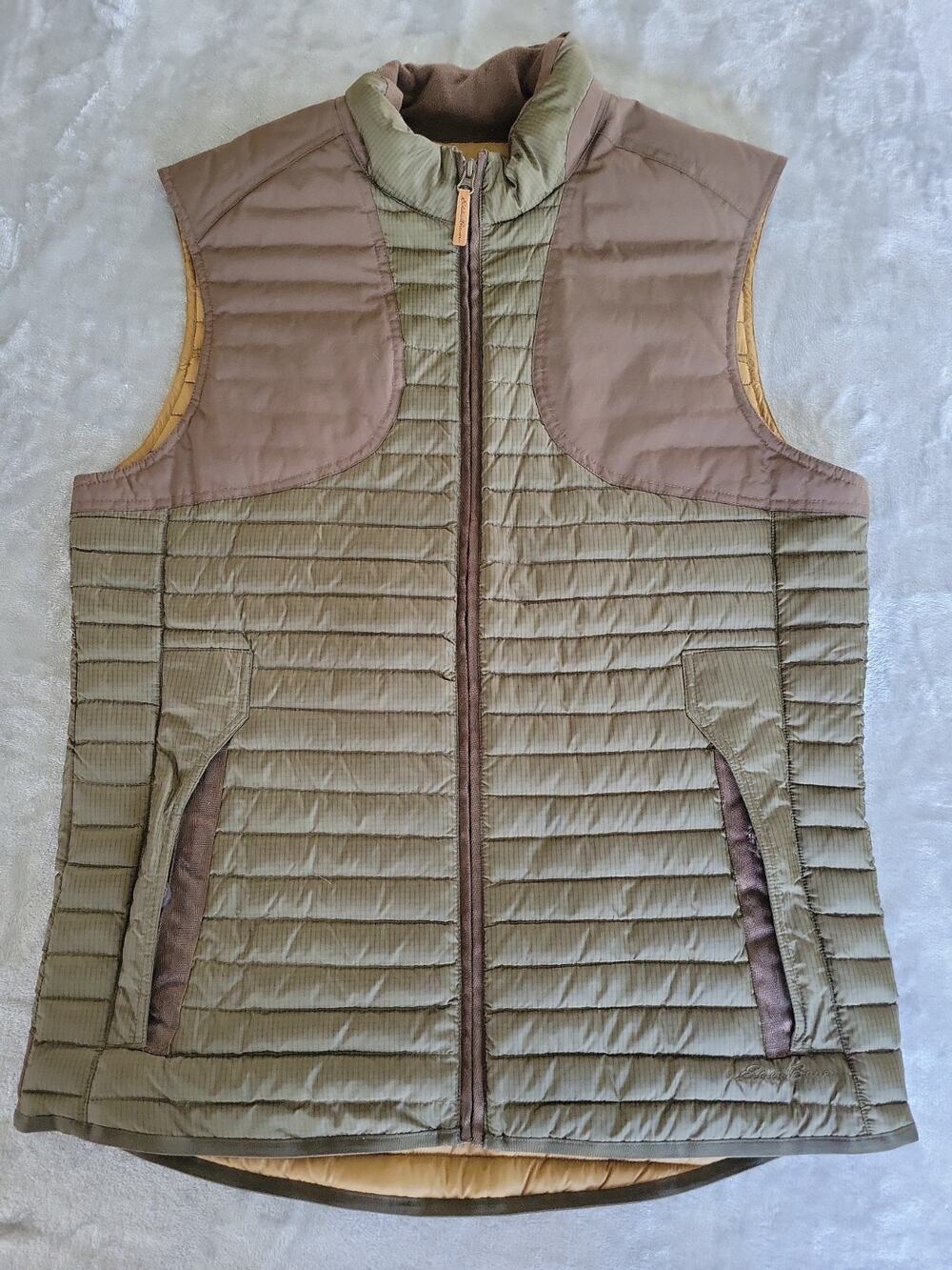 Eddie Bauer Men's Goose Down Puffer Vest Size Tall Medium Zip Gorpcore Hiking